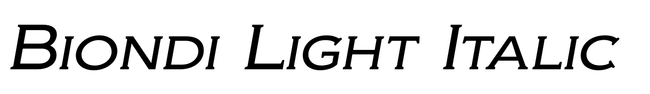 Biondi Light Italic
